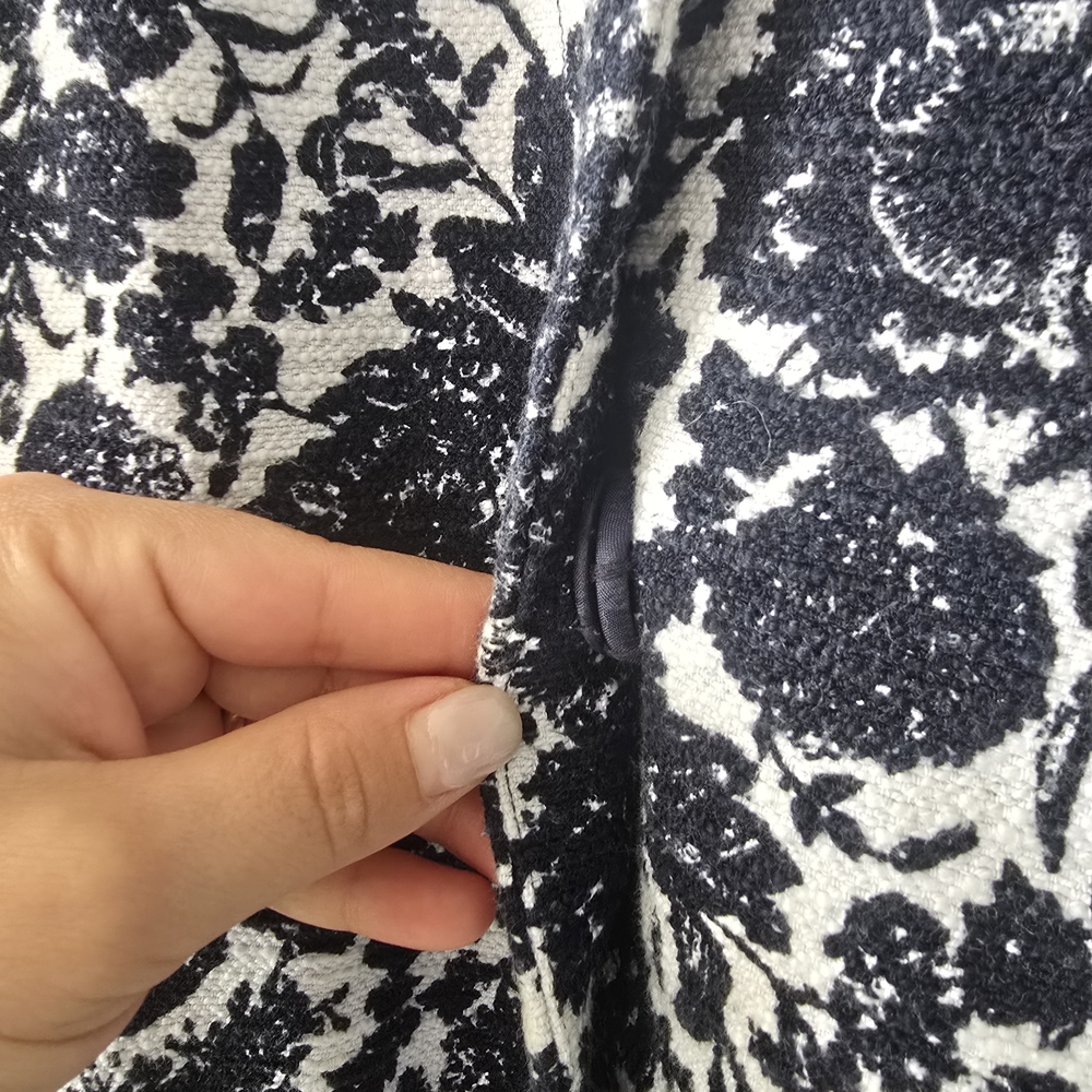 Talbots navy blue and white floral blazer women size 16W - Picture 4 of 15